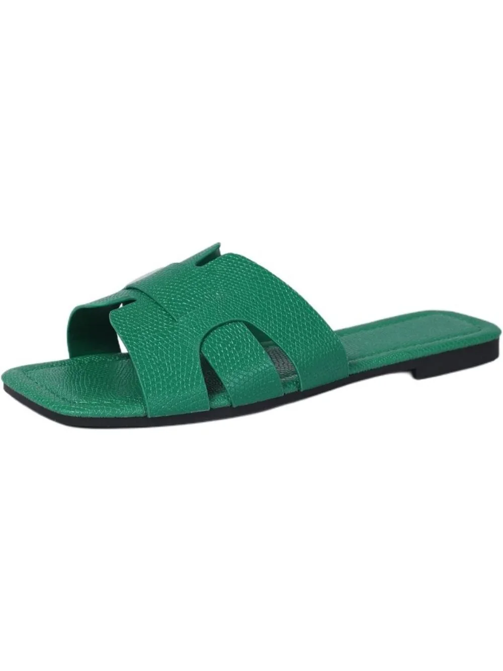 Elegant Casual Flat Sandals for Women, Comfortable Slip-On Slides, Versatile